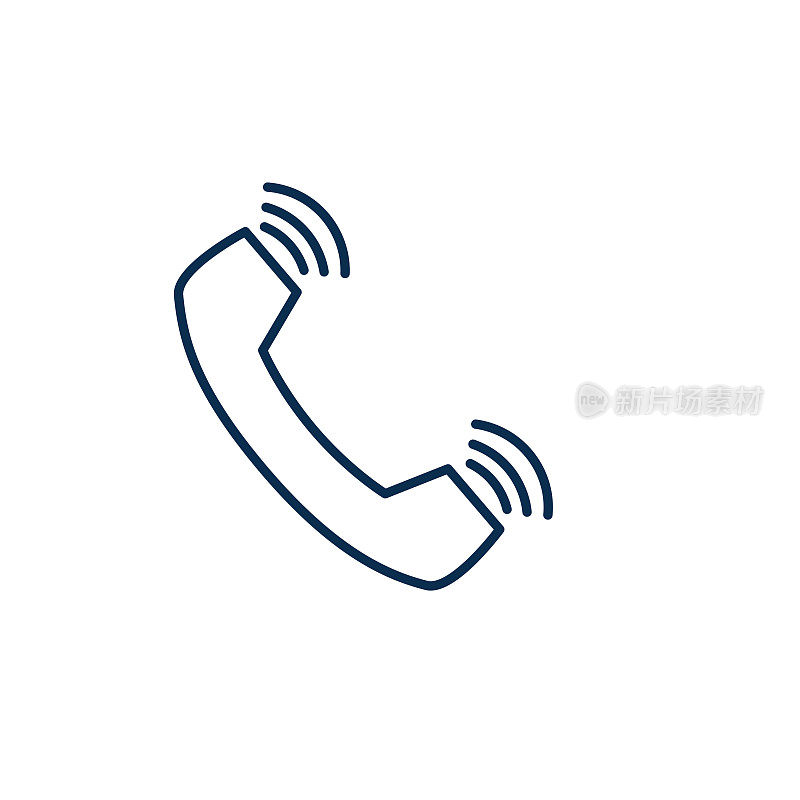 Telephone Webpage User Interface Icon In Thin Line Style